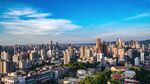 城市天际线全景俯瞰图