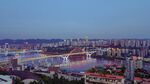 城市黄昏美景俯瞰