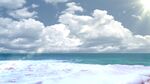 海边美景 蓝天白云海浪