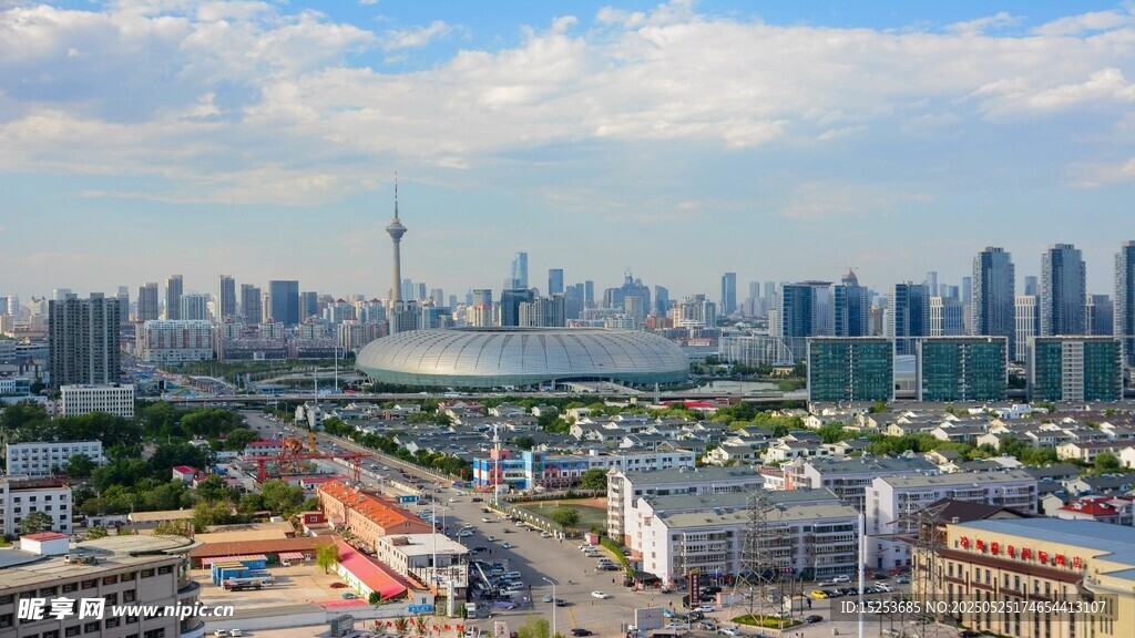城市天际线俯瞰景观