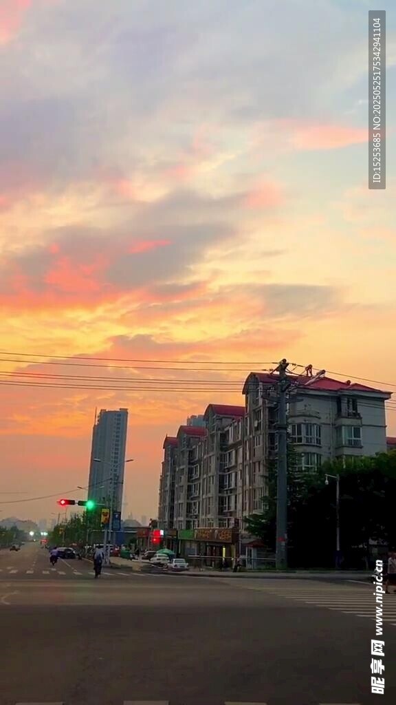 城市黄昏美景