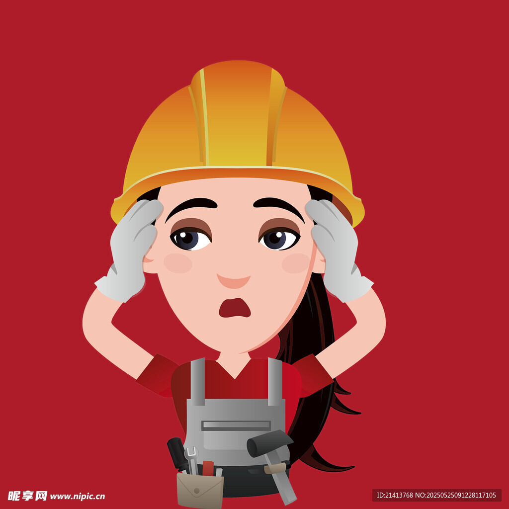 女工人惊恐瞬间