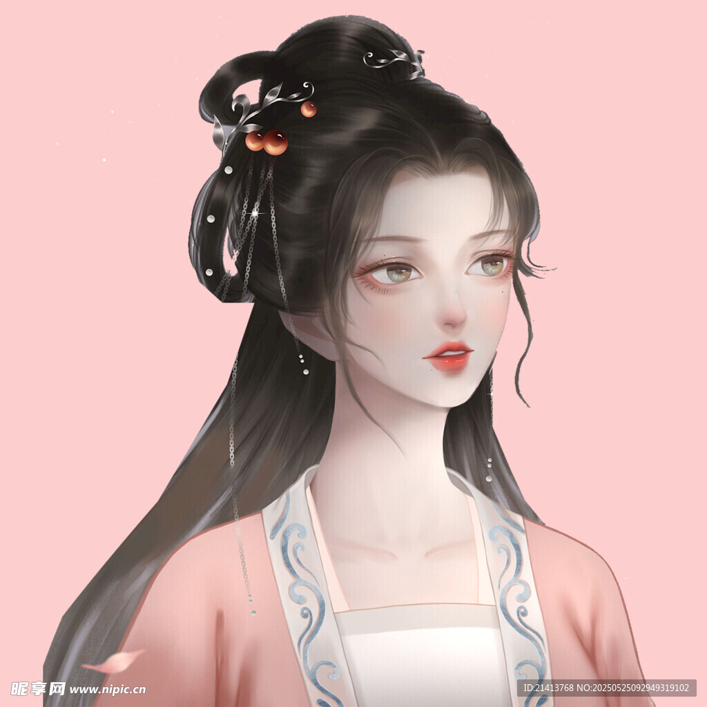 古风汉服女子优雅发髻造型