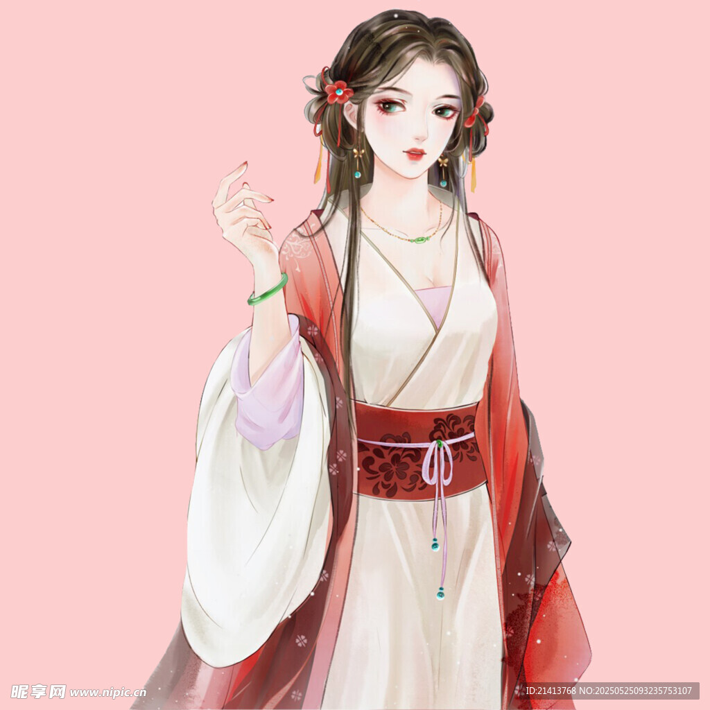 古风佳人汉服优雅造型