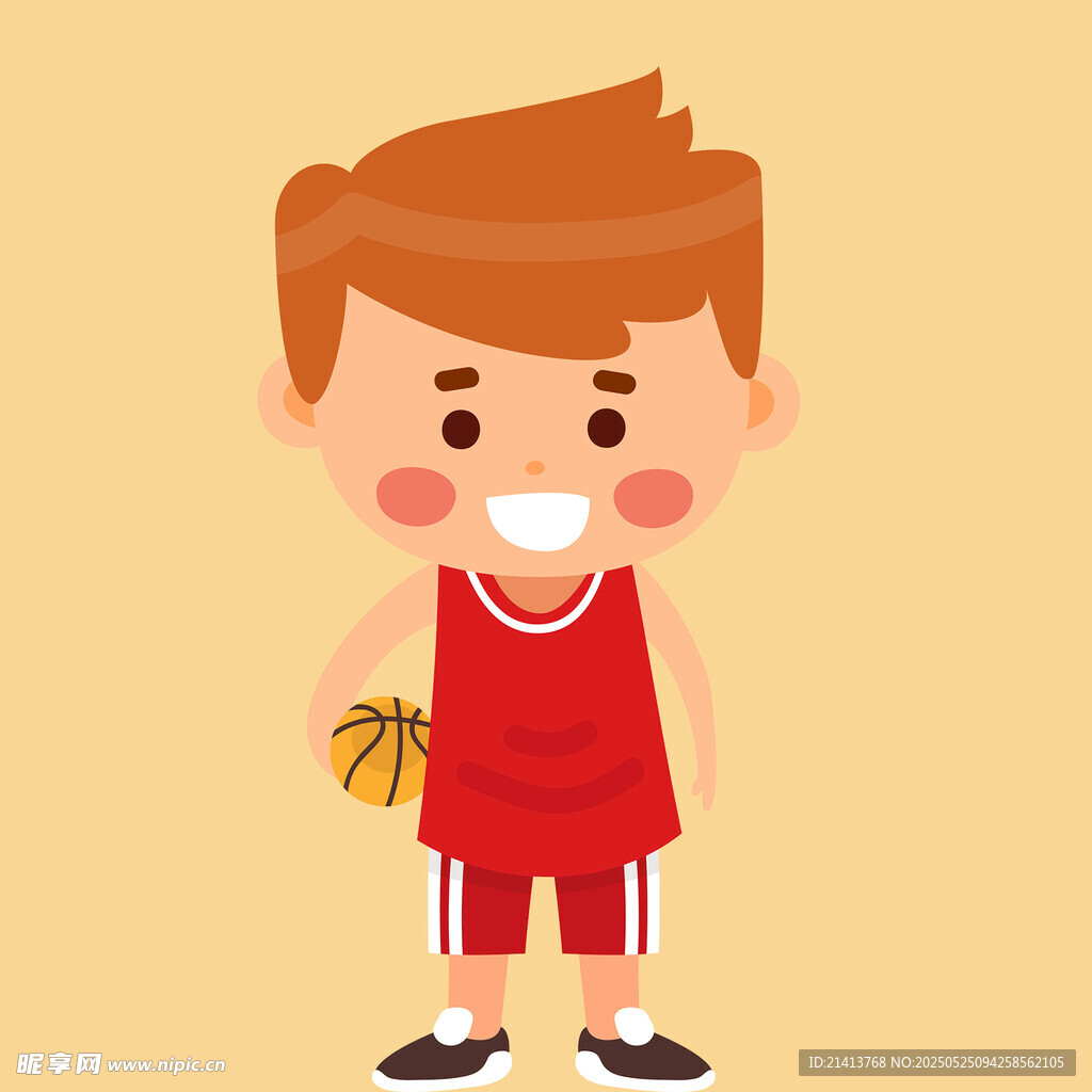 穿球衣的篮球小男孩