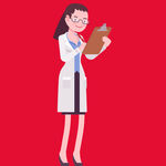 女医生手持文件夹