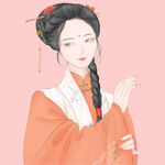 古风汉服女子优雅姿态