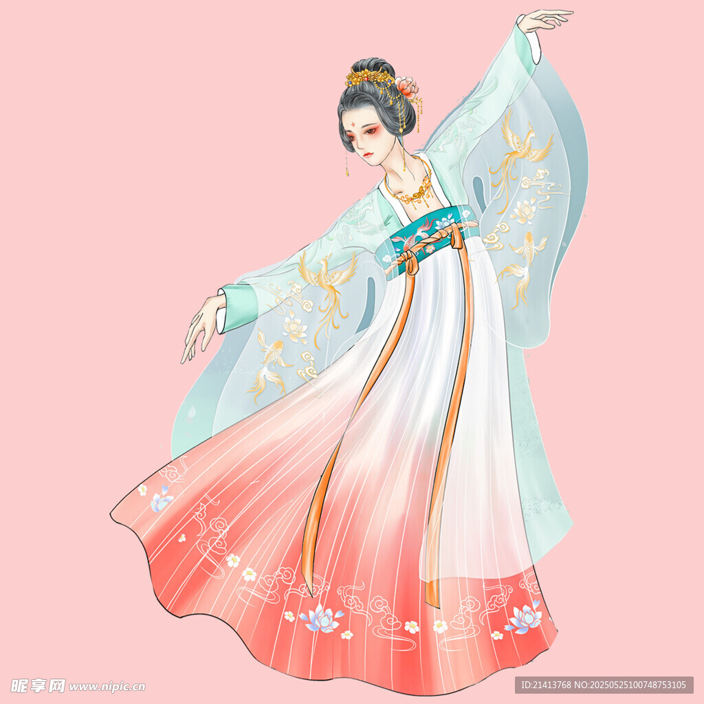 古风女子翩翩起舞