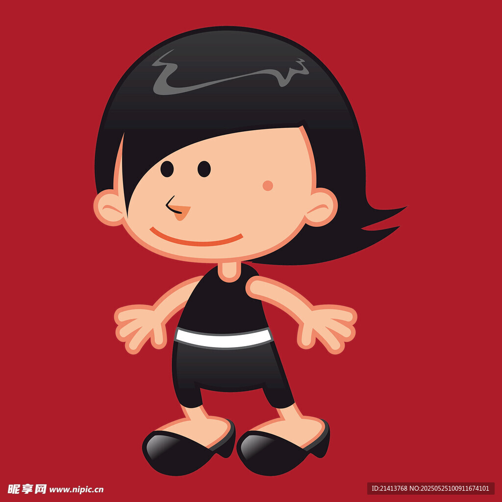 可爱卡通女孩形象展示
