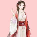 古风汉服女子优雅姿态