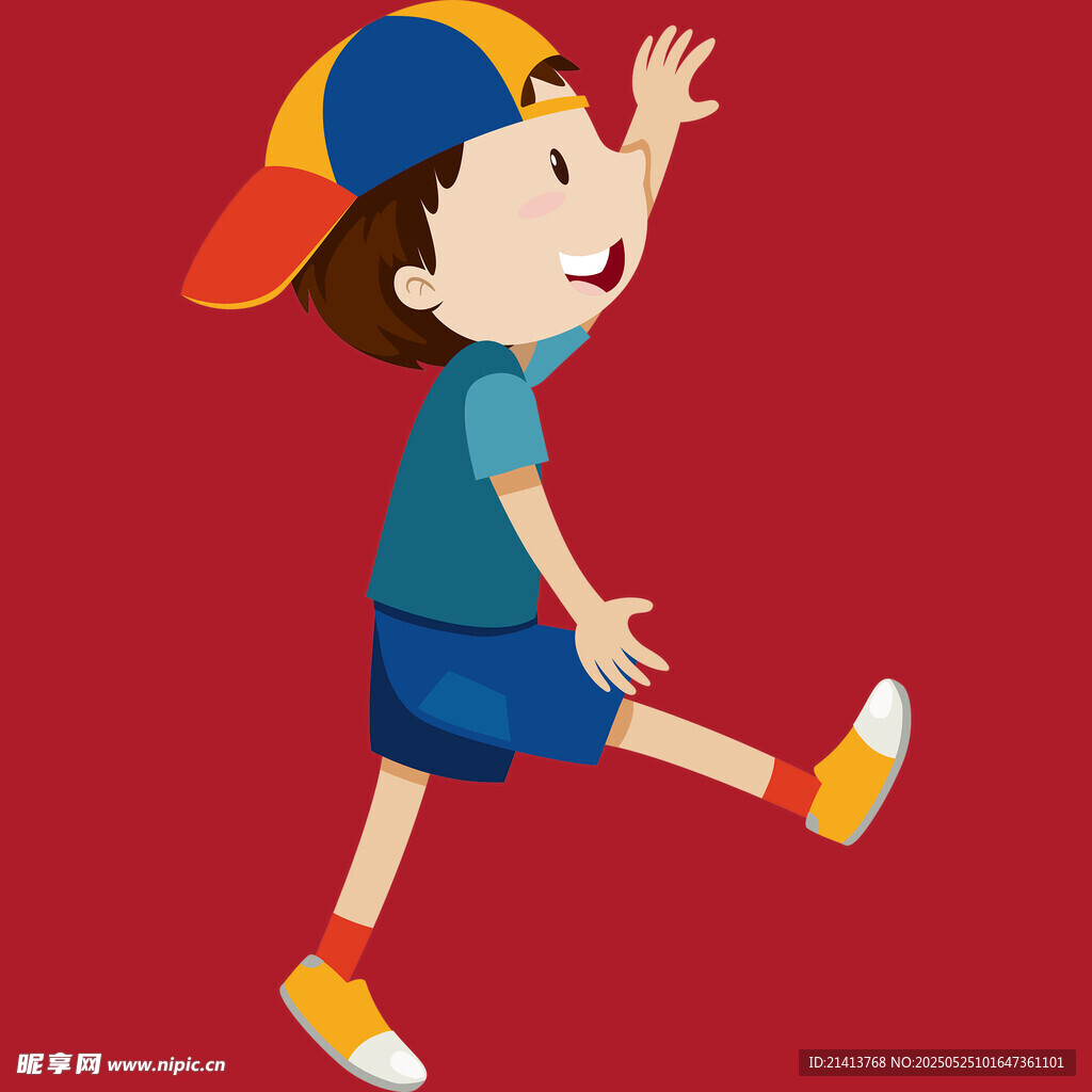 活力少年欢快起舞