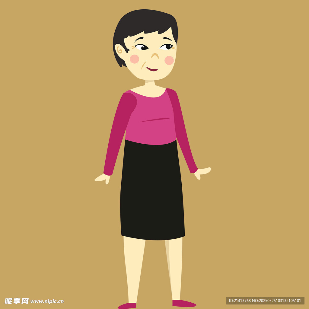 职业女性卡通形象展示
