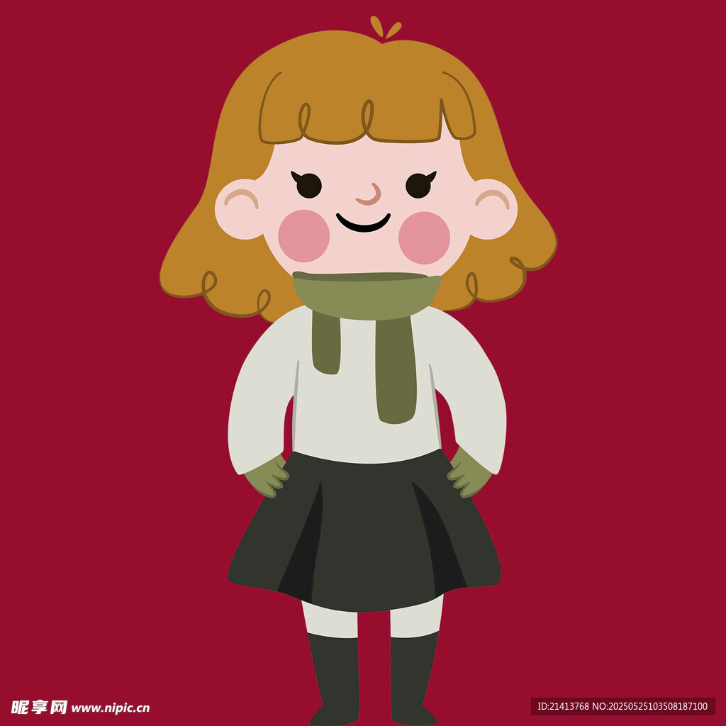 可爱卡通女孩形象展示