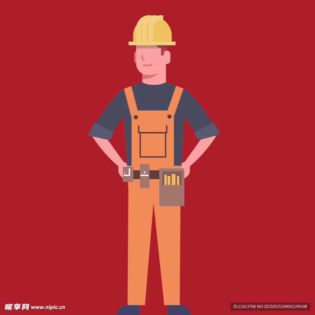 帅气的建筑工人形象