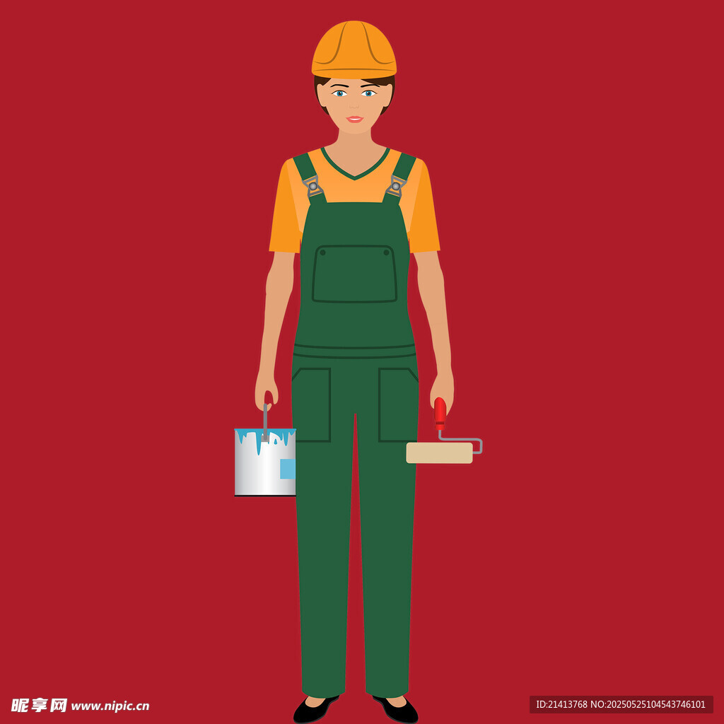 女建筑工人形象展示