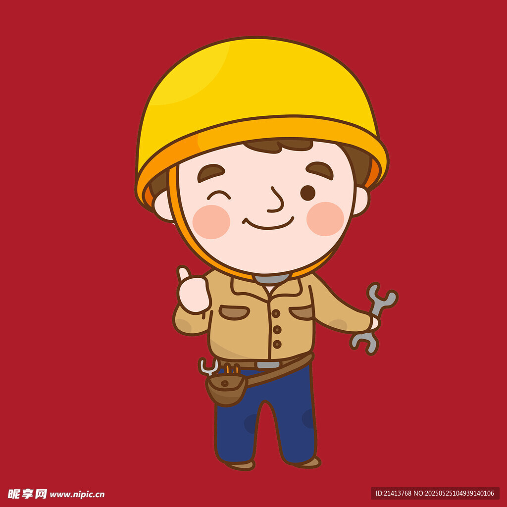 可爱工人形象展示