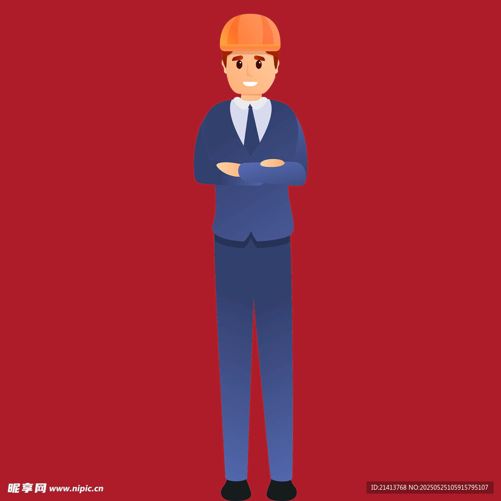 穿西装戴安全帽的男士