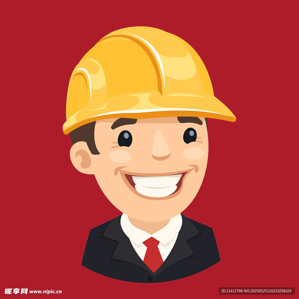 微笑的建筑工程师形象