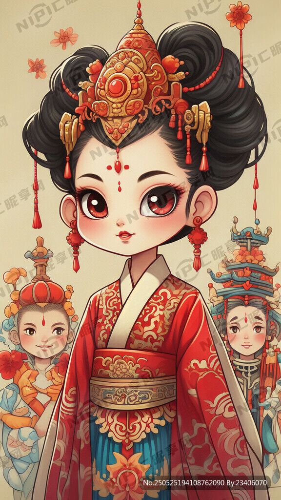 各类装扮的卡通公主人物