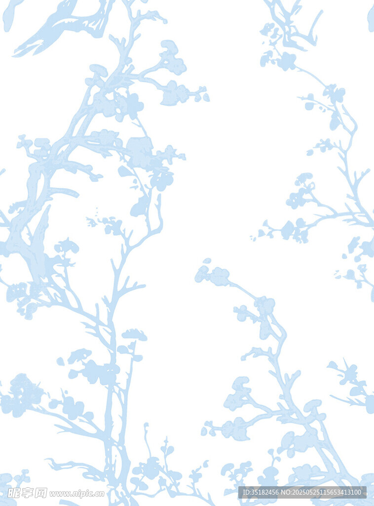 浅蓝色植物花纹