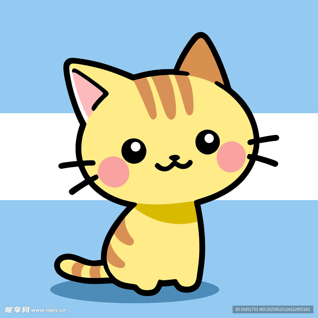 可爱小黄猫卡通形象