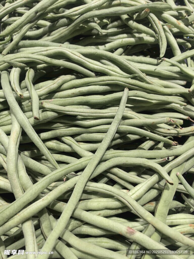 新鲜长豆角特写
