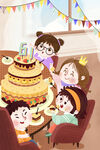 欢乐家庭聚会庆祝生日