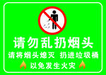 禁止乱扔烟头提示牌