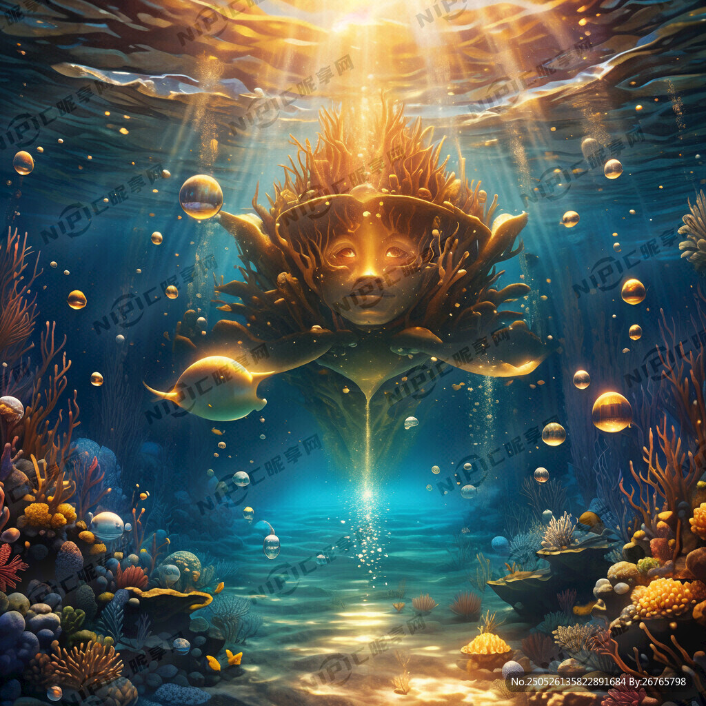 海底世界黄金背景图