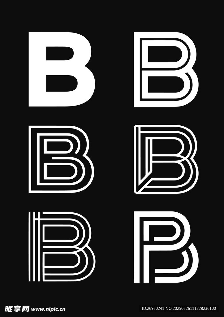 字母B英文字体设计