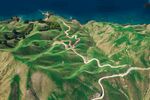 山间蜿蜒公路俯瞰美景