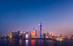 上海璀璨夜景城市天际线