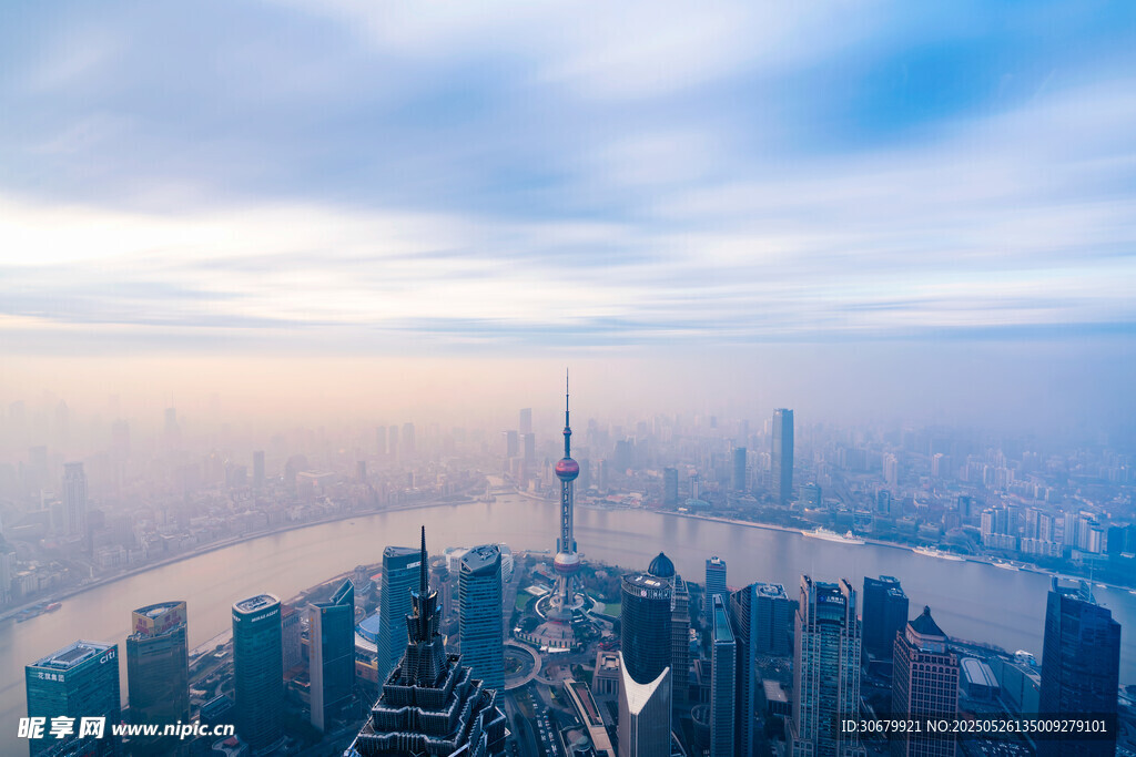 上海城市天际线壮丽景观