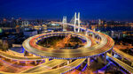 城市立交桥璀璨夜景