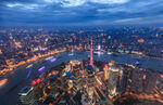 上海璀璨夜景俯瞰图