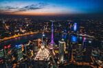 上海璀璨夜景俯瞰图