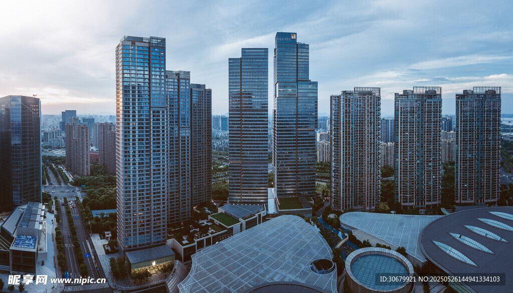 都市高楼景观俯瞰图