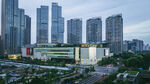 城市高楼与绿地景观
