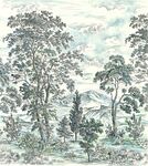 田园风光手绘风景图