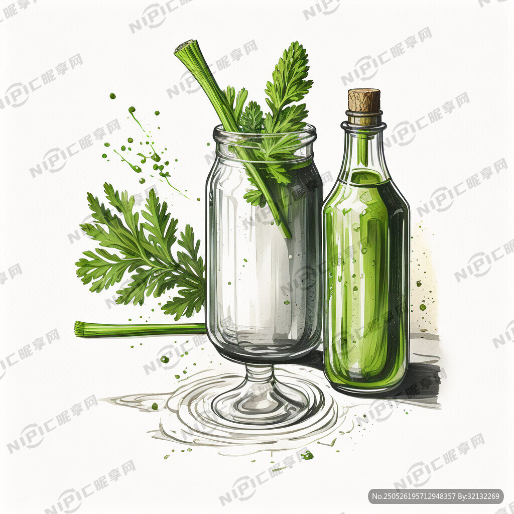 手绘西芹汁