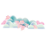 梦幻云朵与烂漫樱花