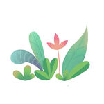 清新手绘风绿植组合