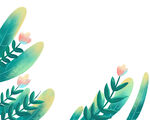 清新绿植花卉装饰图案