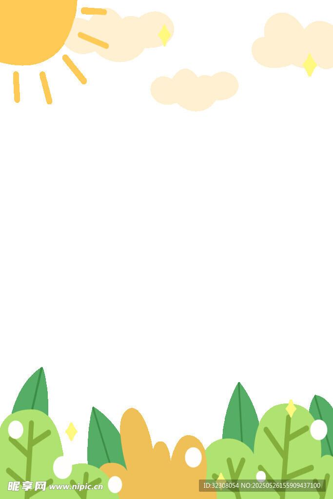 夏日阳光绿植清新景象