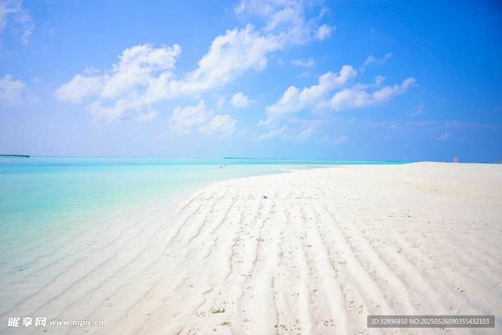 梦幻白沙碧海蓝天美景