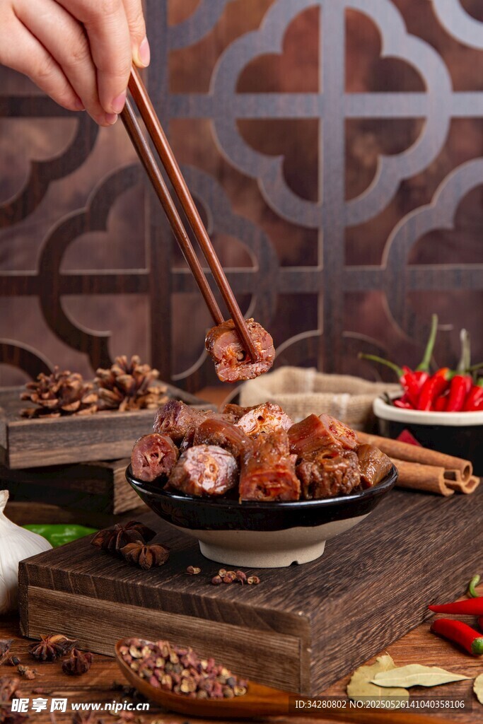 中式烤肉美食诱人场景
