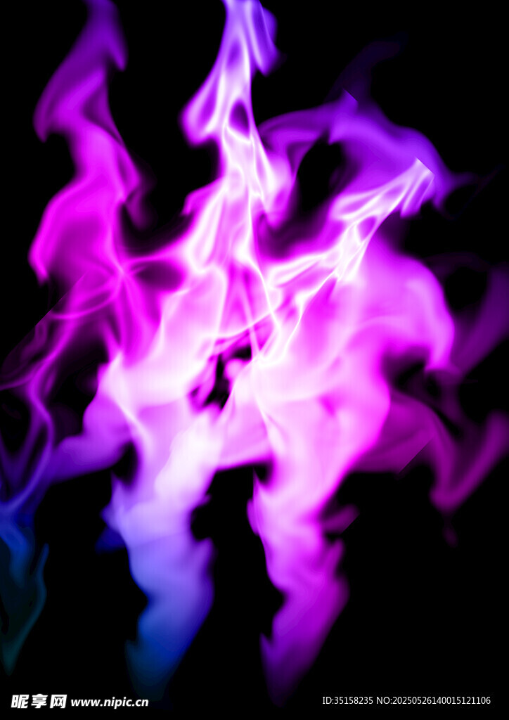 梦幻紫色火焰特效画面