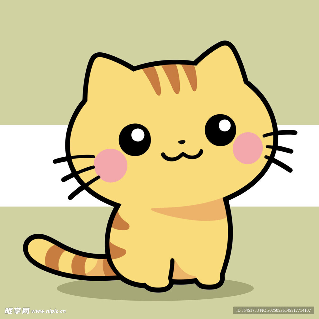 可爱橘猫卡通形象