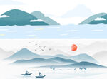 中国风山水背景