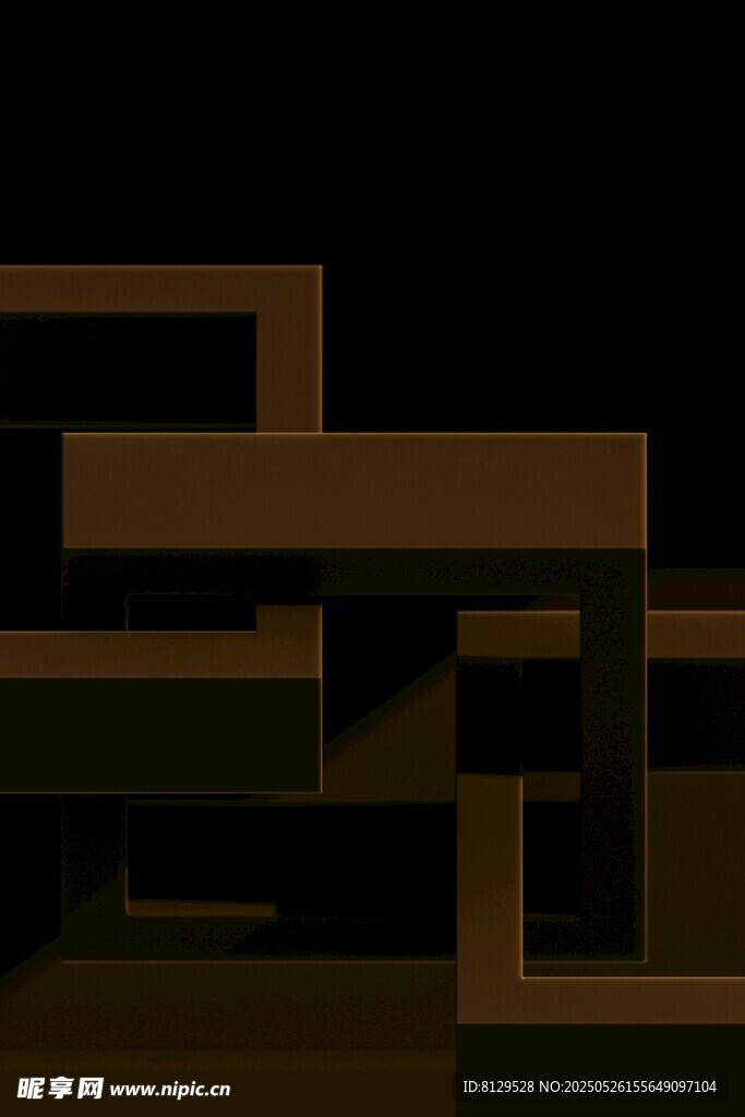 立体几何结构抽象画面